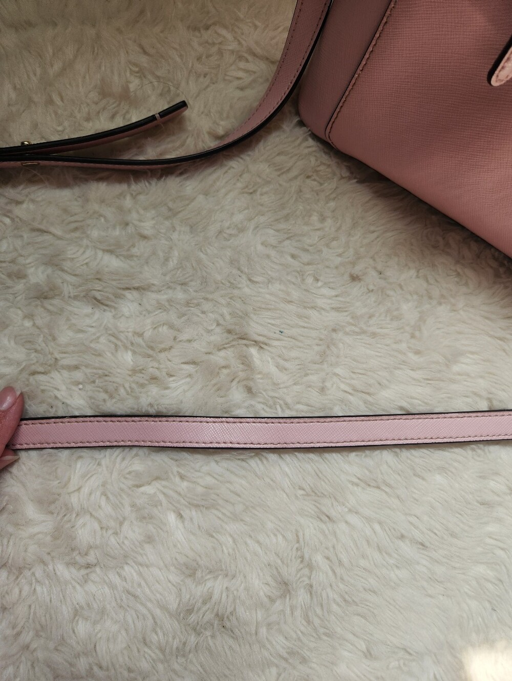 Kate Spade Louise Medium Dome Crossbody Bag Tutu Pink Saffiano Leather Y2K Chic - Picture 10 of 10